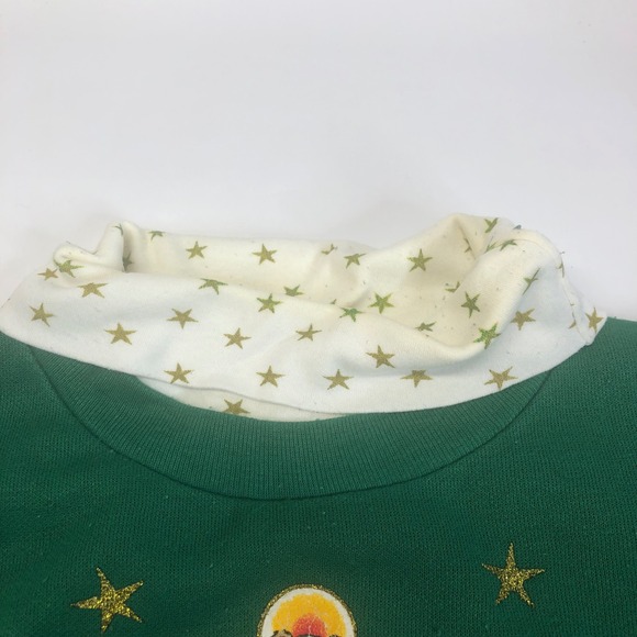 Vintage Nutcracker Christmas Sweatshirt Medium Green Holiday Caroling Bears READ - Picture 11 of 15